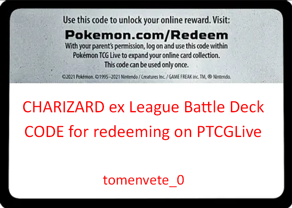 Charizard ex League Battle Deck CODE for Pokemon TCG Live or Pokemon TCG Online | eBay Charizard ex League Battle Deck CODE for Pokemon TCG Live or Pokemon TCG Online | eBay