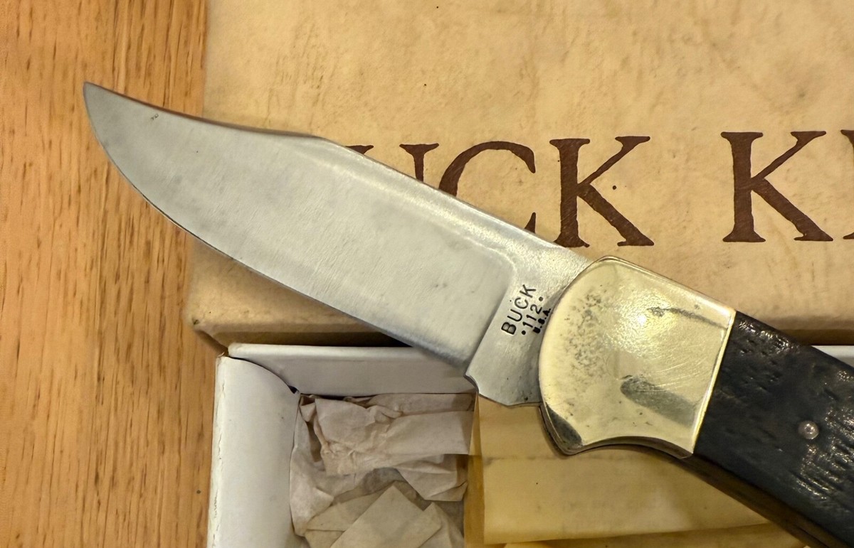 VINTAGE 1974-80 NO NAIL NICK BUCK 112 RANGER KNIFE USED IN BOX D22