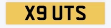 X9UTS GUTS Brave Courage - Private Personalised Registration Number Plate DVLA