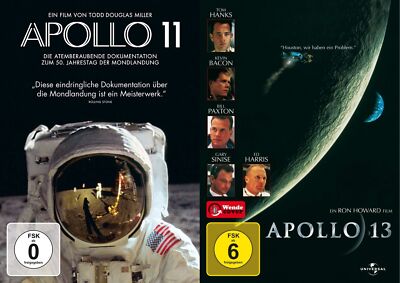 Apollo 11 (Dokumentation) + Apollo 13 (Tom Hanks) # 2-DVD-SET-NEU