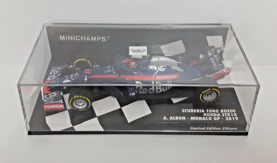 MODELLINO AUTO 1:43 MINICHAMPS F1 TORO ROSSO STR14 HONDA A. ALBON MONACO GP 2019 - Immagine 2 di 4