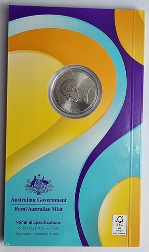 2025 Australia RAM Celebrate UNC Colour 50c Cent Coin In Card - Picture 4 of 6
