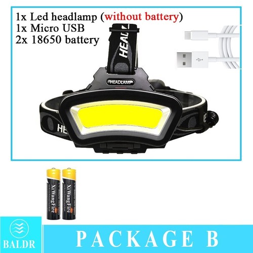LED Headlamp USB Rechargeable Flashlight Headlight Head Torch Waterproof Sensor - Picture 7 of 12
