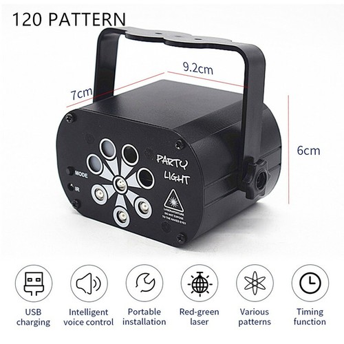 60/120 Pattern RGB Portable LED Stage Laser Lights DJ KTV Projector Disco Lamp - Picture 18 of 18