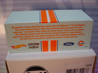 ホットウィール RLC 限定ガルフ フォード ラプター。 RARE 2019 RLC Hot Wheels Red Line Club Gulf '17 FORD RAPTOR