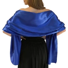 Shawls and Wraps for Evening Dresses Satin Shawl Wraps for Women Extra Long W...