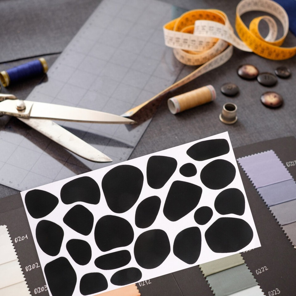 6 Sheets Adhesive Felt Stickers Dalmatian for Shirt Spots Clothes eBay