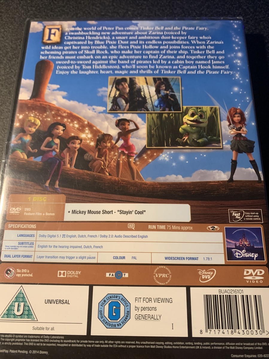 Tinker Bell and The Pirate Fairy (DVD, 2014) Disney | eBay UK