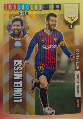 PANINI FIFA 365 2020 RARE LIVING LEGEND # 2 Lionel MESSI Barcelona