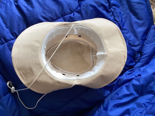 Classic Mens Cotton Safari Bucket Sun Hat Cream Color Size 7 or Medium Pre-owned - Picture 11 of 11