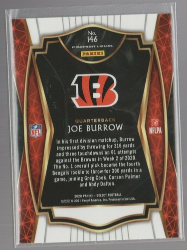 Joe Burrow 2020 Select Rookie #146 Bengals - 第 2/2 張圖片