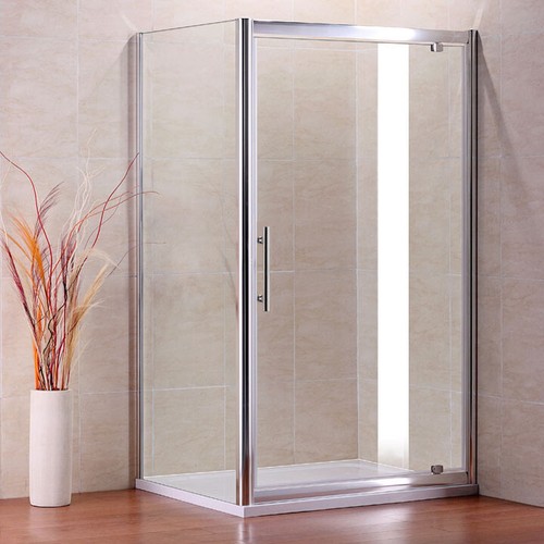 Pivot Shower Enclosure Glass Door Cubicle Screen Side Panel Shower Tray + waste - Picture 17 of 17