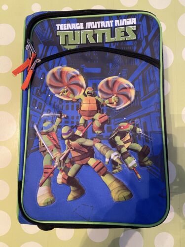 Teenage Mutant Ninja Turtles TMNT Rolling Bag Luggage Suitcase 18X12 Nickelodeon - Picture 1 of 2