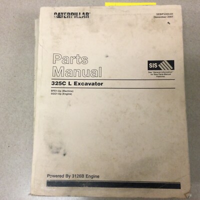 CAT Caterpillar 325C L PARTS MANUAL BOOK CATALOG LIST EXCAVATOR HYDRAULIC sn BFE