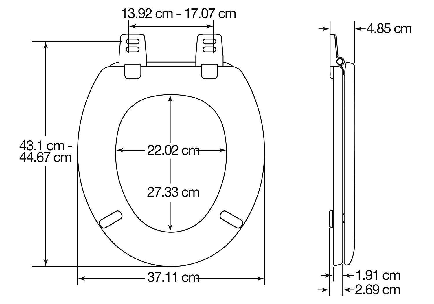 Bemis Whisper Grey Chicago UltraFix® Moulded Wood Toilet Seat eBay