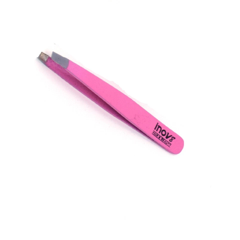 ATOZ SCISSORS Professional Eyebrow Tweezers Hair Beauty. Slanted Plucker. Eyelash Tweezer Pink