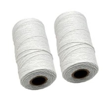 2 Roll 1mm White Pure Cotton Loom Warp Thread Yarn for Weaving Carpet Tapestry