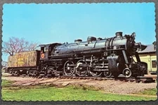 MAINE CENTRAL RAILROAD OLD NUMBER 470 STEAM LOCOMOTIVE 1954 COLOR POSTCARD NEW