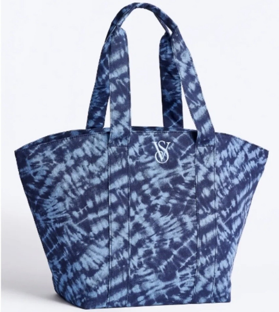 VICTORIA'S SECRET Tie Dye Blue Large Weekender Zipper Tote