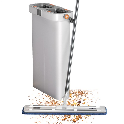 Flat Squeeze Mop Bucket Set Flat Mop And Bucket System For Floor Cleaning - Picture 7 of 11