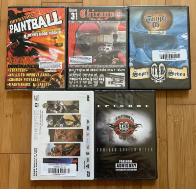 5 Pro Tournament Paintball DVD Lot Chicago Tampa Super 7 Paris Open NPPL #5