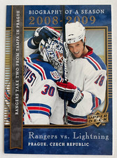 2008-09 Upper Deck Hockey Biography of a Season #BS6 Rangers vs Lightning