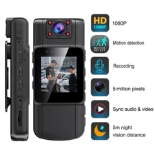 1080P HD Mini Police Body Camera Audio Video Recording Recorder Night Vision DVR