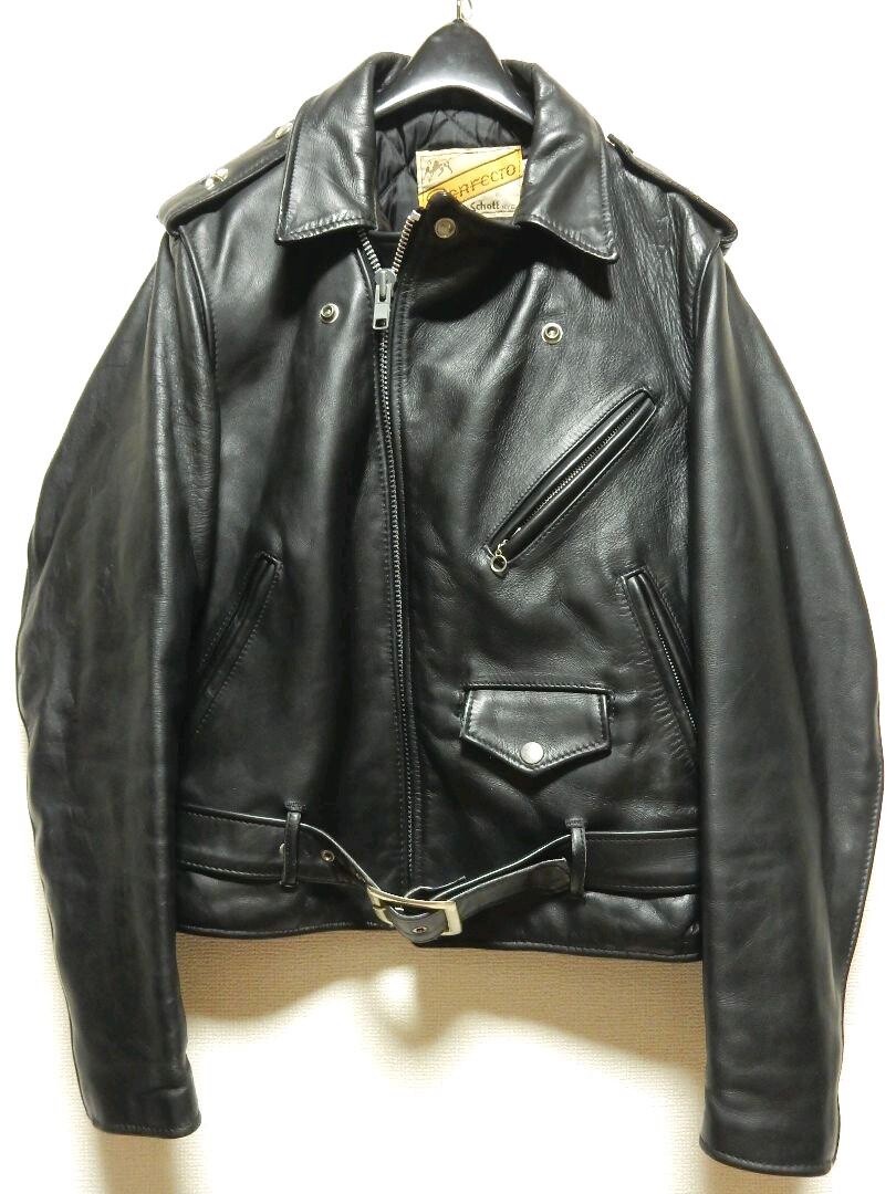 Schott Perfecto Double Leather Riders Jacket Size 36 One Star Made in USA