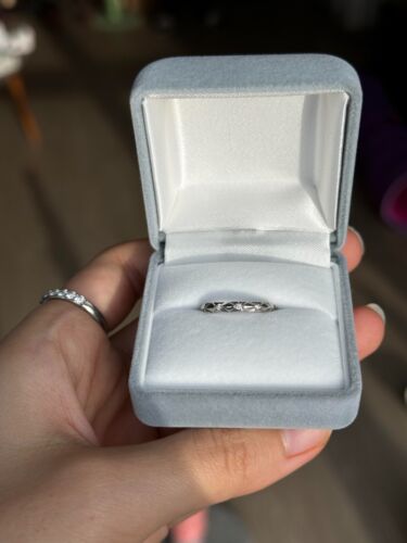 CHANEL vintage coco crush Ring Matelasse Diamond 3P Small EU49 950 Platinum - Picture 2 of 7