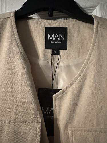Khaki boohooMAN Vest - Picture 2 of 3
