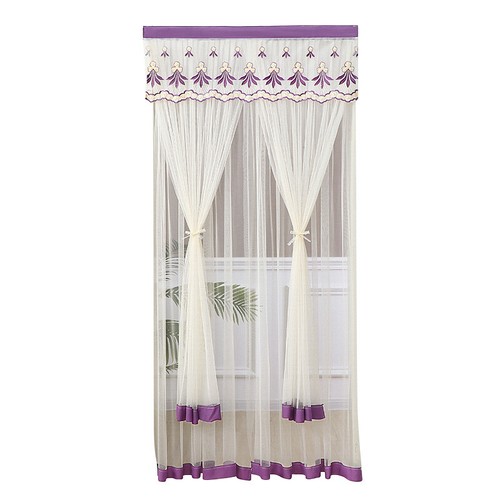 Lace Mesh Anti-mosquito Screen Curtains Door Curtain Bedroom Partition 2 Layers - Picture 26 of 34