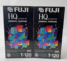 LOT of 2 FUJI T-120 HQ 6 Hours High Quality Blank VHS Tape NEW Sealed