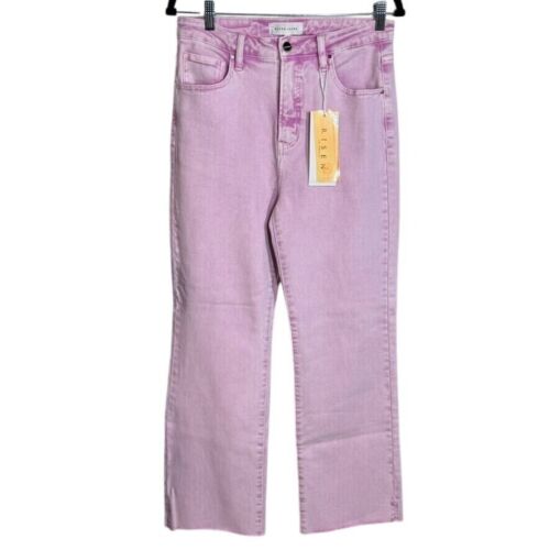 RISEN Womens High Rise Wide Leg Jeans Pink Size 11/30 NWT