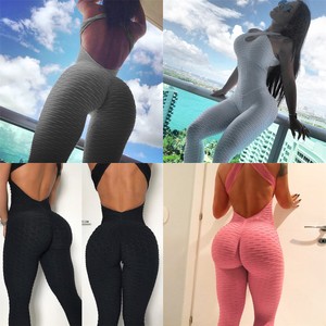 Women-Fitness-YOGA-Leggings-Jumpsuit-Romper-Sports-Gym-Pants-Athletic-Clothes-US