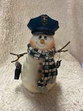 9” Resin Police officer Snowman