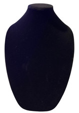 Black Velvet Jewelry 3D Necklace Display Mannequin Bust Stand Holder 10"X15"