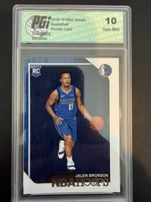 Panini 2018-19 NBA Hoops Jalen Brunson Rookie #243 Mavericks White Line PGI