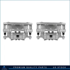 Front Brake Calipers with Bracket Pair 2 For 2013-2018 Ford Flex Dual piston