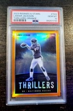 2023 Rookies & Stars Lamar Jackson TH3 Thrillers-Orange /25 PSA 10