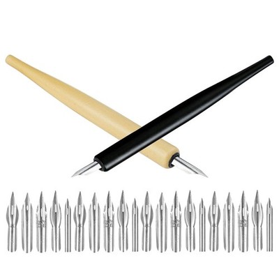2 Sets Dipped Wooden Pen Comic Book Drawing Pens for Artists Tools Inking Nibs