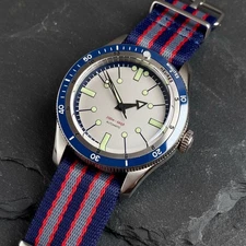 40mm Tandorio White Blue Dial Miyota 8215 Automatic Mens Watch Sapphire glass