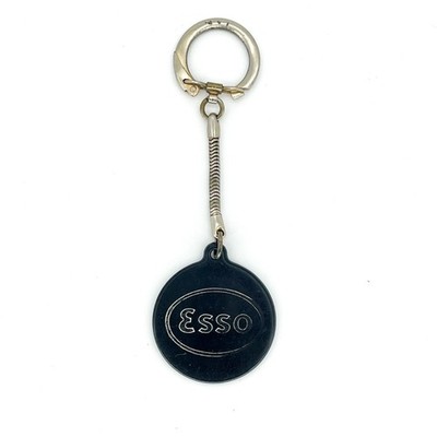 ESSO Happy Motoring Key Club Keychain Return Tag Key Ring Gas Oil Advertising