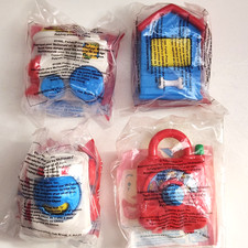 Lot of 4 Vintage McDonald's Fisher-Price Under 3 Happy Meal Toys- New and SEALED