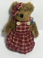 Boyds Bears 5.5” Mini Samantha Marie Plush In Country Plaid Dress & Bow  #918053