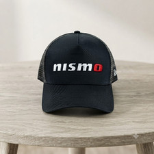 Embroidered Nismo Logo Trucker Hat Black Mesh Adjustable Cap