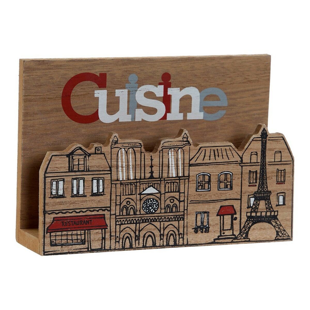 Napkin holder DKD Home Decor Cusine Multicolour Wood MDF Wood 16 x 11 x 5 cm 3390₽