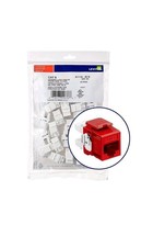 Leviton 61110-BC6 Extreme Category 6 UTP Quickport Jack Crimson 25-pack