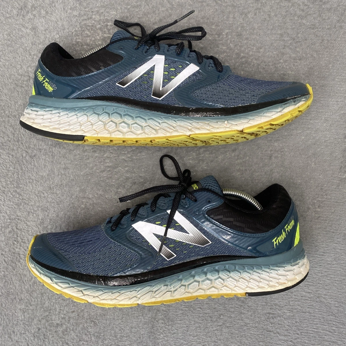 New Balance Fresh Foam 1080 v7 Mens Running Shoes Blue Yellow M1080BY7 Size 12.5 New Balance Fresh Foam 1080v7 Electric Blue for Sale  main image 2