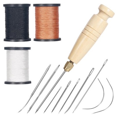 3-Spool Nylon Thread Sewing Kit, 80 Yards Each, Heavy Duty Needles (5 Straigh...