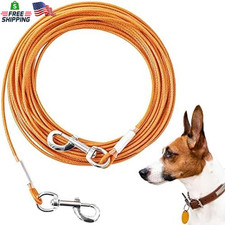 Dog Tie Out Cable,20Ft Dog Lead-Heavy Duty Tie Out Cable for Large Dogs up to 12